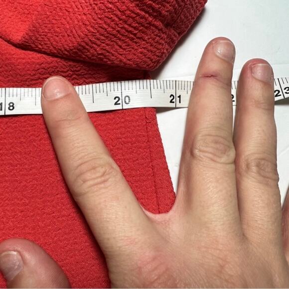 Madewell Womens Blouse Orange Short Sleeve Crew Neck Keyhole Hi Low Top, M - Picture 10 of 12